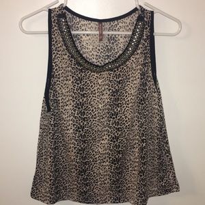 Cute leopard print tank